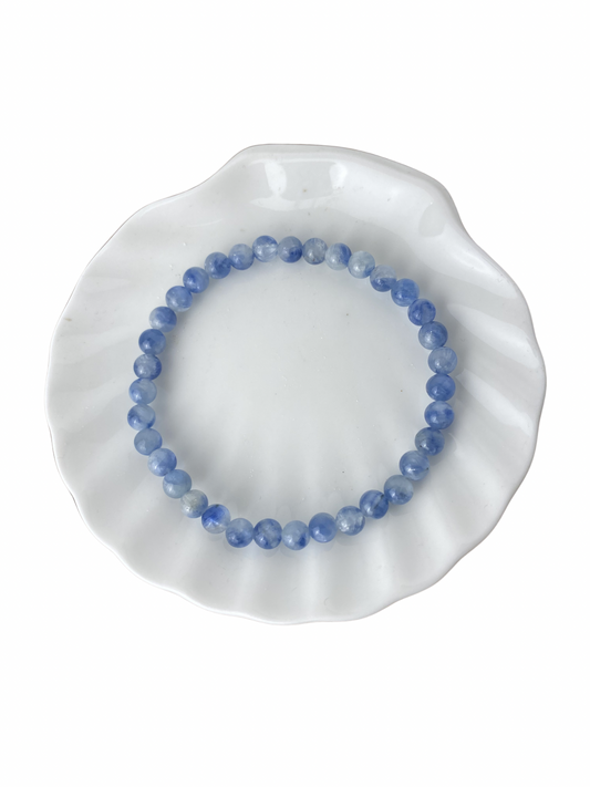 Kyaniet kogelarmband 6 mm