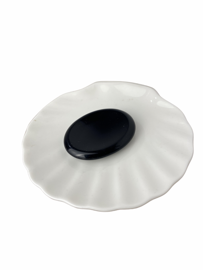 Obsidiaan duimsteen (worry stone)