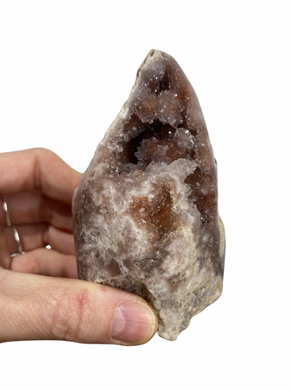 Roze Amethist (Chalcedoon) op standvlak