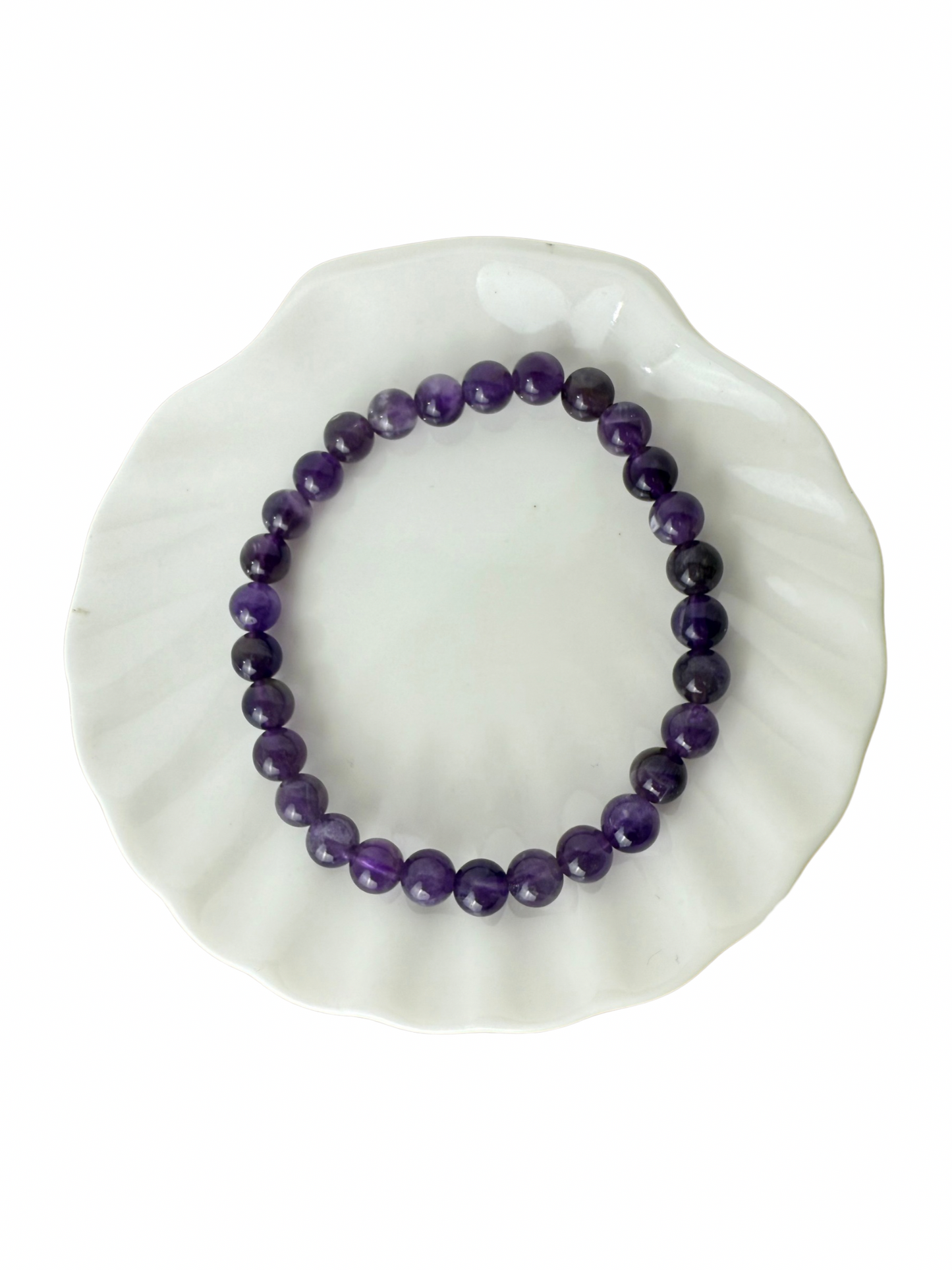Amethyst bracelet ball 6 mm