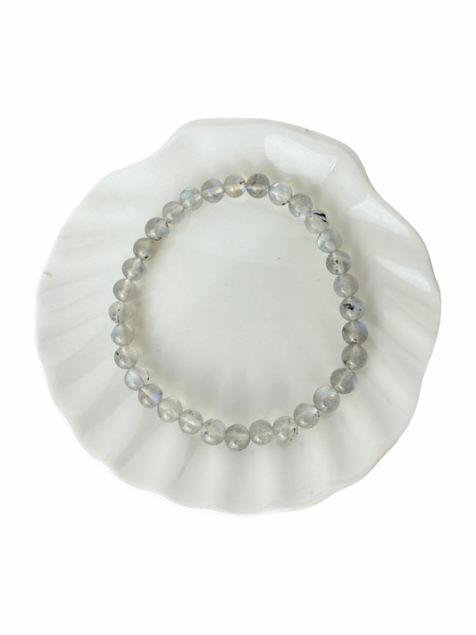 Labradoriet armband kogel 6 mm