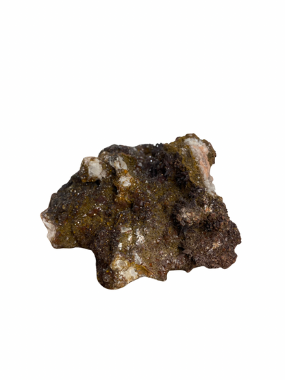 Mangaan Kwarts met Druzy Hematiet kristallen (Quartz Manganesse)