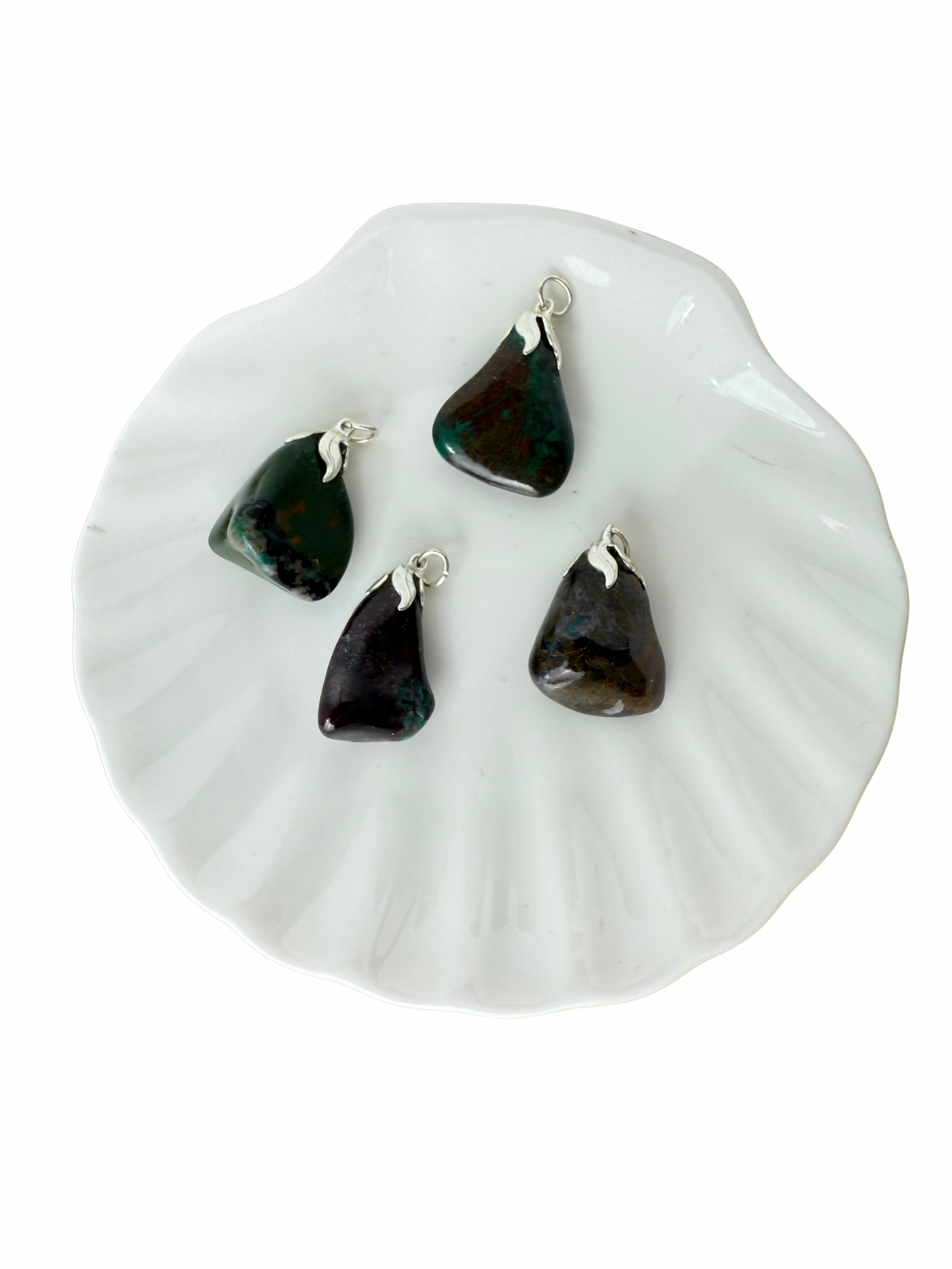 Olivia tumbled stone pendant Chrysocolla