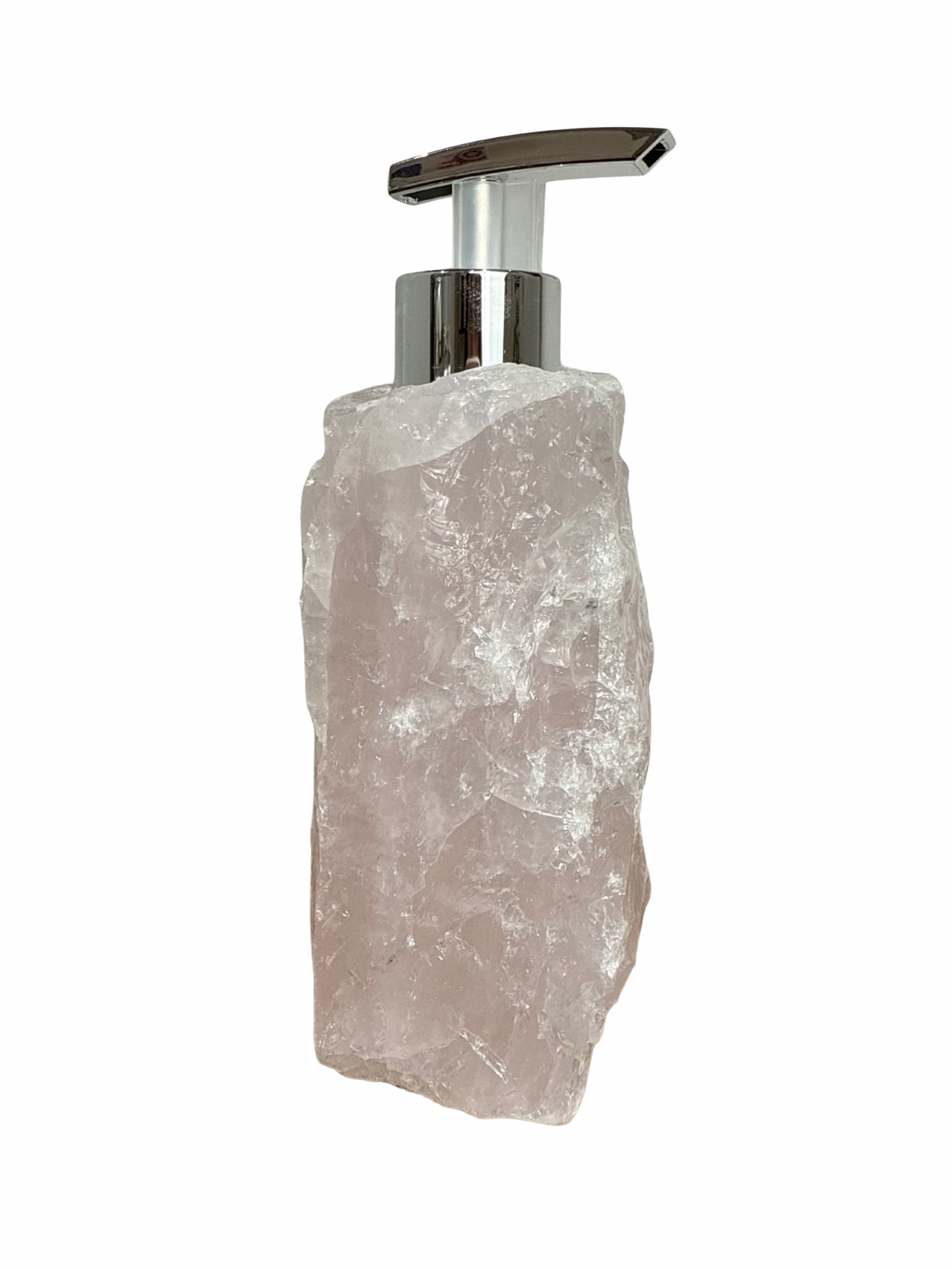 Zeeppomp van Rozenkwarts zilver 3