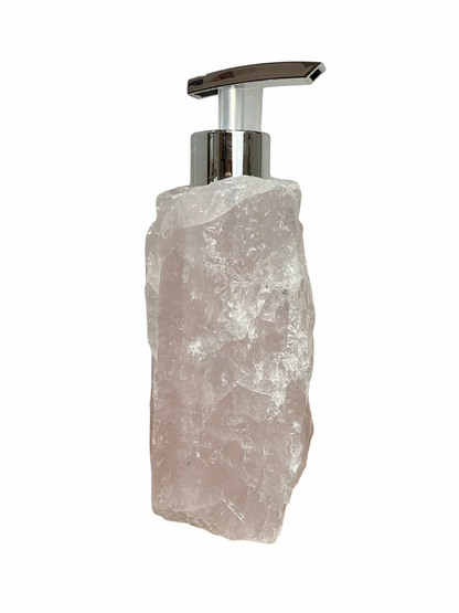 Zeeppomp van Rozenkwarts zilver 3