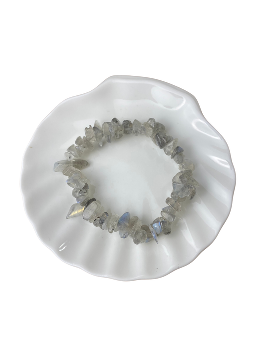 Labradoriet lichtgrijs armband split