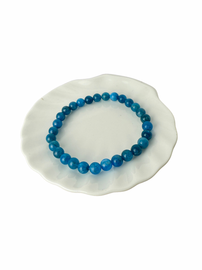 Apatite bracelet ball 6 mm