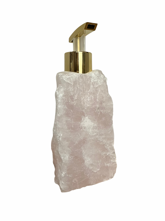 Zeeppomp van Rozenkwarts goud 8