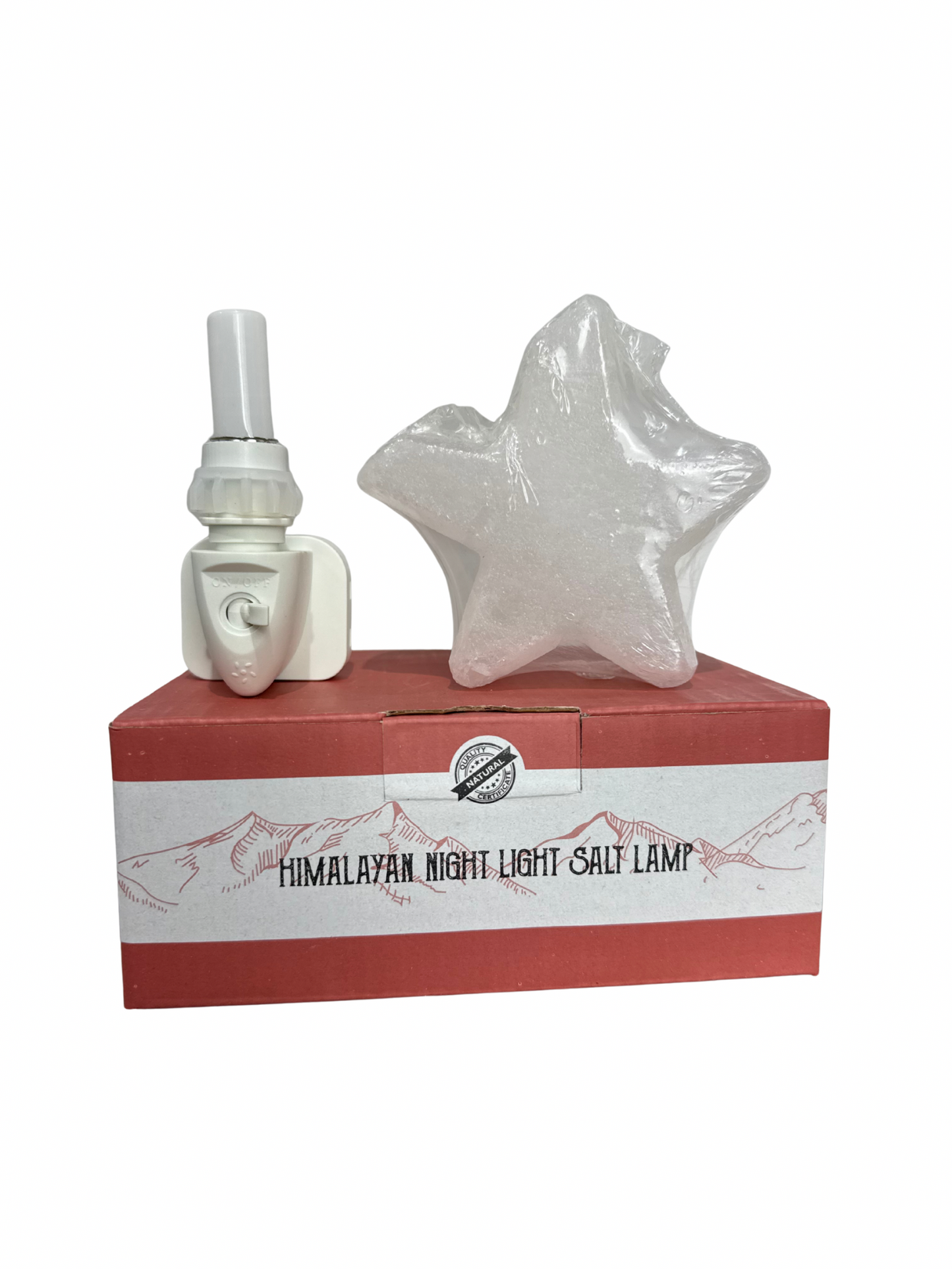 Himalaya nachtlampje ster wit