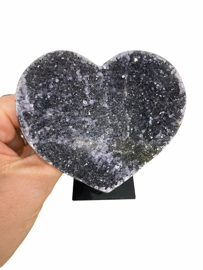 Galaxy Amethist hart op standaard (Brazilië)
