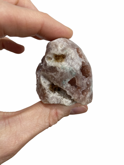 Roze Amethist (Chalcedoon) op standvlak