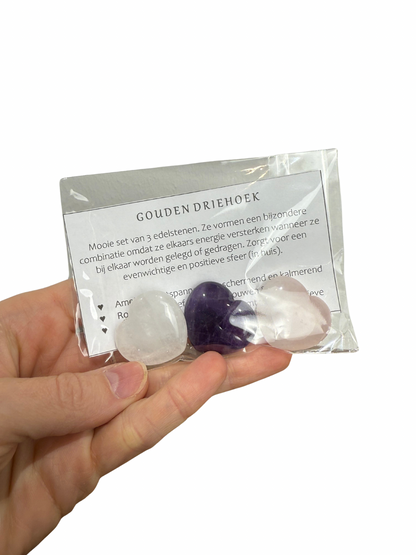 Gouden Driehoek hartjes set