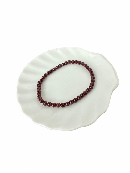 Granaat kogelarmband 4 mm