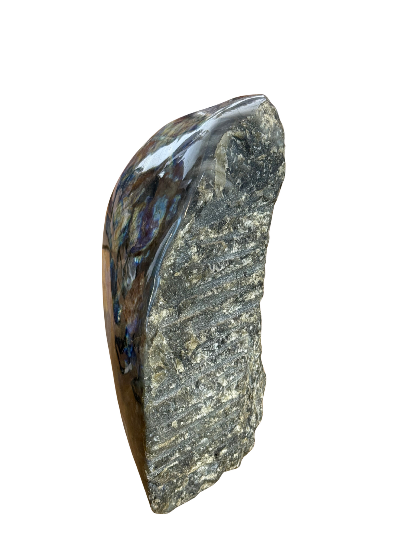 Labradorite sculpture half rough XXL (8 kg)
