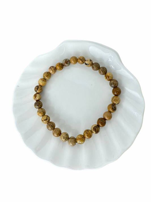 Landschapsjaspis kogelarmband 6 mm