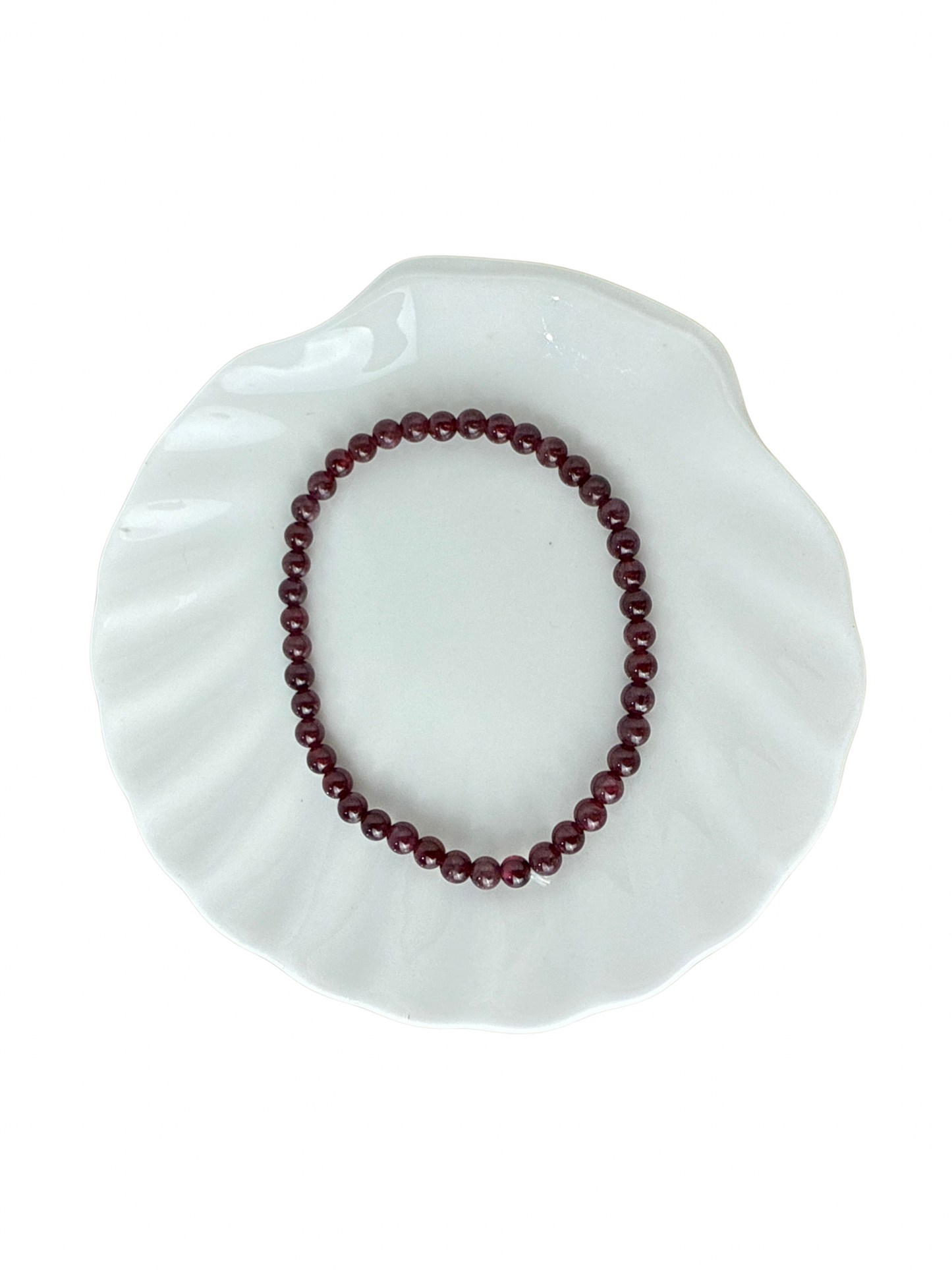 Granaat kogelarmband 4 mm