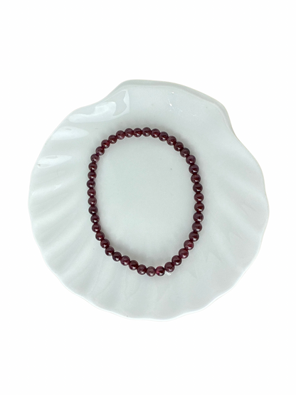 Granaat kogelarmband 4 mm