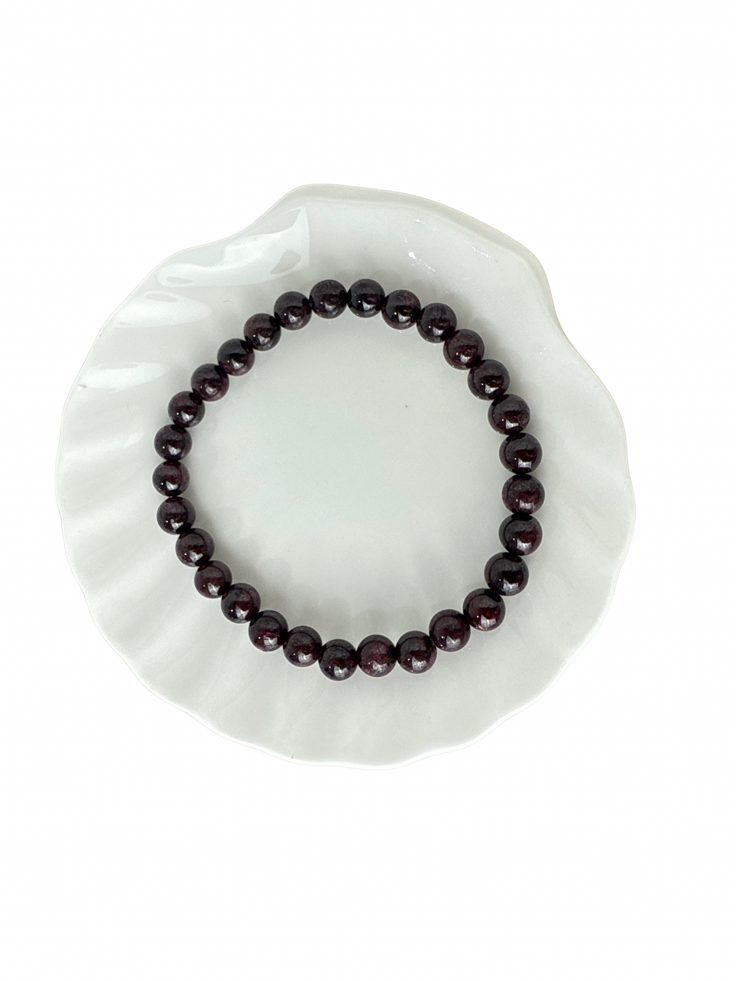 Granaat kogelarmband 6 mm