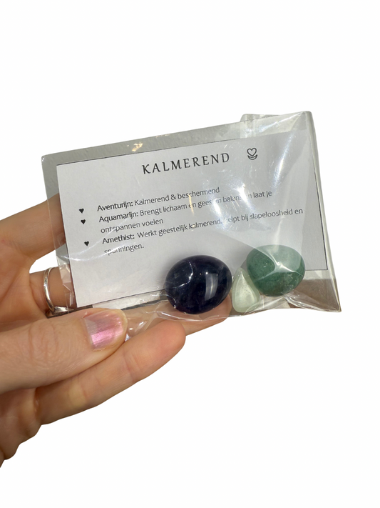 Kalmerend trommelstenen set