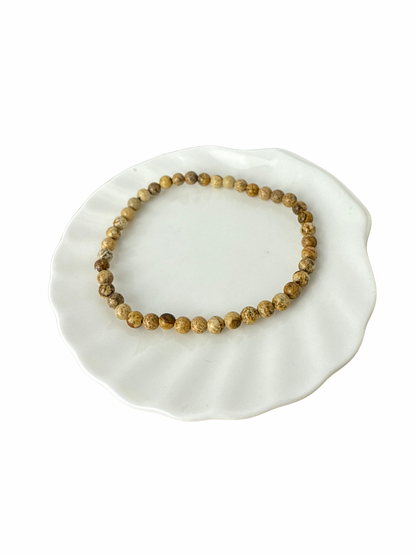 Landschapsjaspis kogelarmband 4 mm