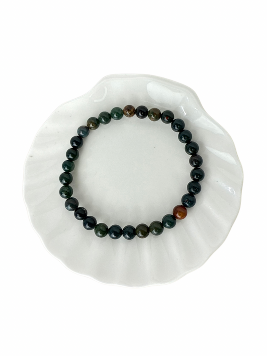 Heliotroop kogelarmband 6 mm