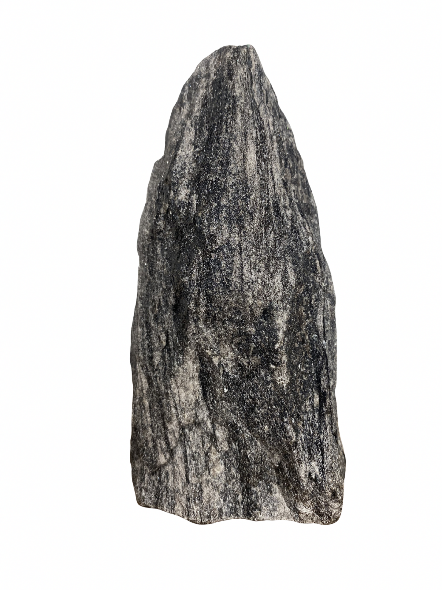 Zwarte Mica (Biotiet) sculptuur op standvlak