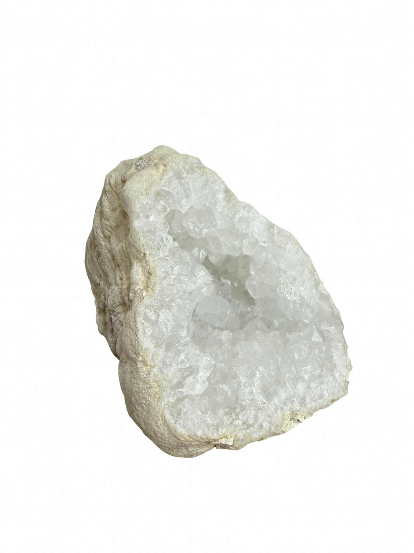 Quartz geode half