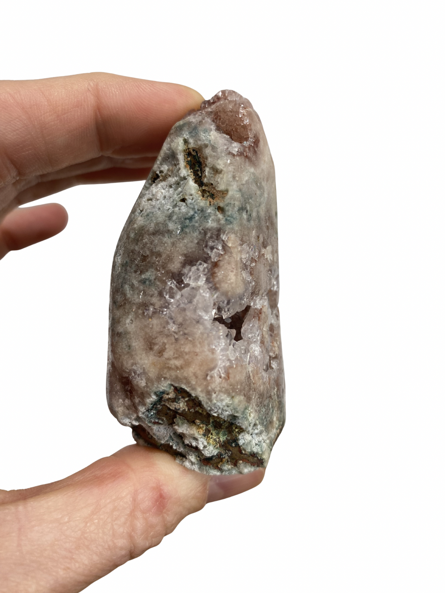 Roze Amethist (Chalcedoon) op standvlak 2