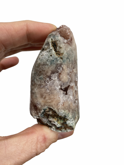 Roze Amethist (Chalcedoon) op standvlak 2