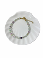 Fluoriet armband RVS goud 4 mm