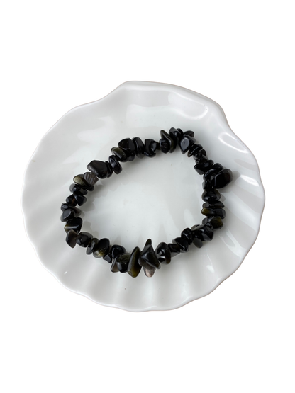 Goud Obsidiaan armband split