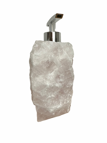 Zeeppomp van Rozenkwarts zilver 2