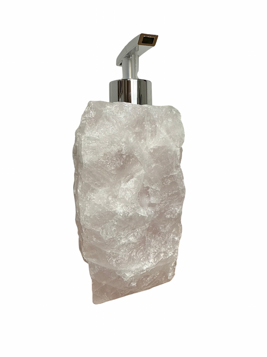 Zeeppomp van Rozenkwarts zilver 2