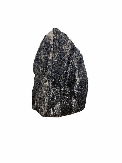Zwarte Mica (Biotiet) sculptuur op standvlak