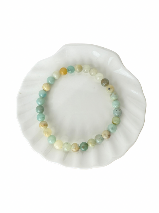 Amazoniet armband kogel 6 mm