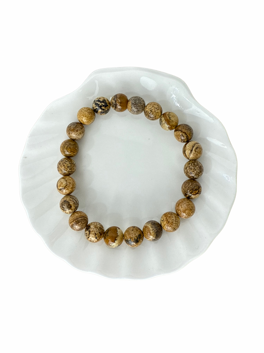 Landschapsjaspis kogelarmband 8 mm