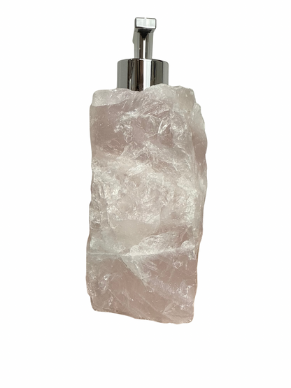 Zeeppomp van Rozenkwarts zilver 2