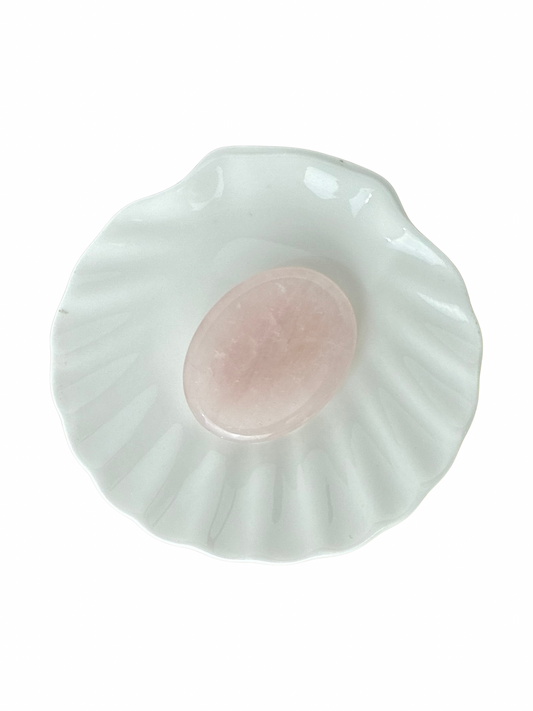 Rose quartz worry stone