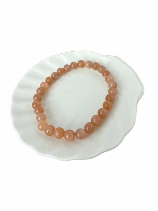 Zonnesteen kogelarmband 8 mm