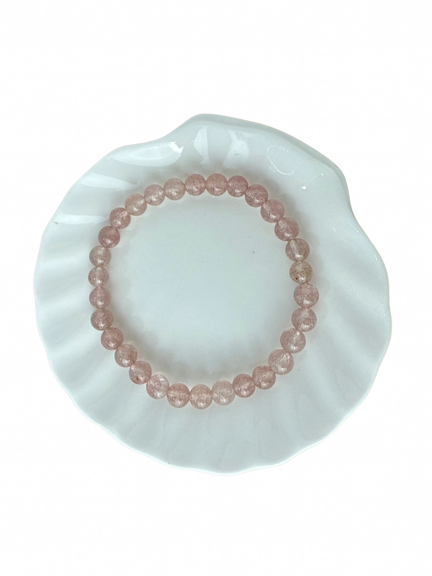 Aardbeienkwarts armband kogel 6 mm