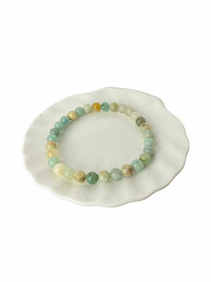 Amazonite bracelet ball 6 mm