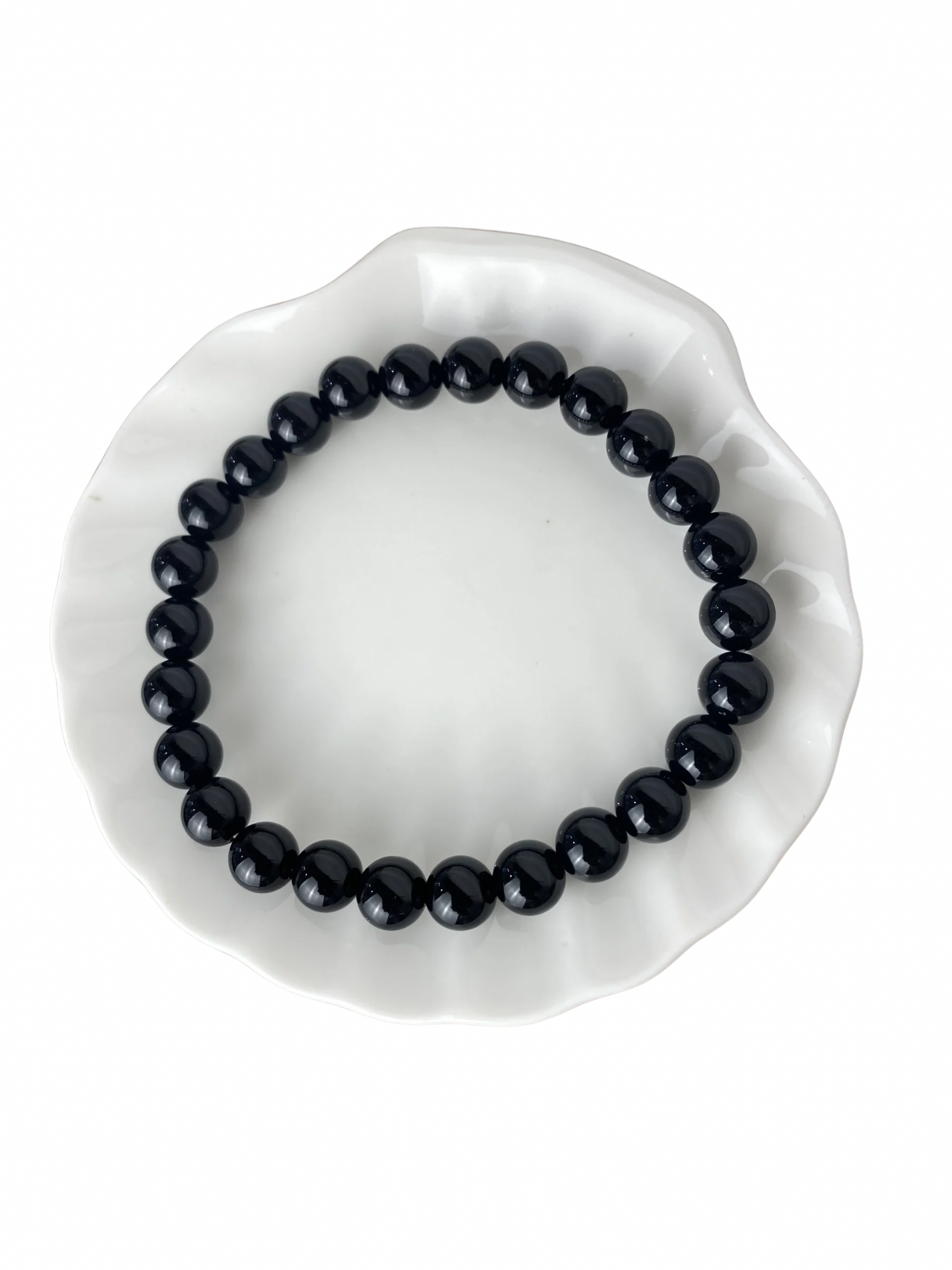 Onyx kogelarmband 8 mm (21 cm)