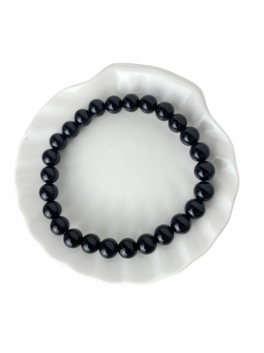 Onyx kogelarmband 8 mm (21 cm)