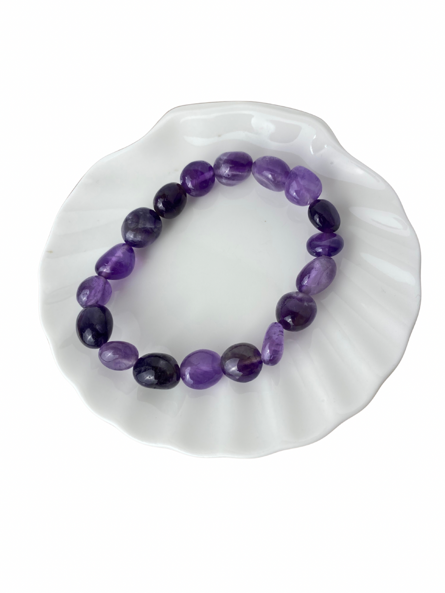 Amethist trommelsteen armband
