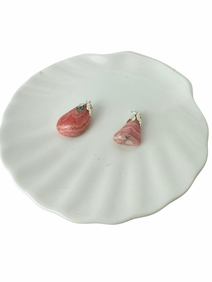 Olivia tumbled stone pendant Rhodochrosite