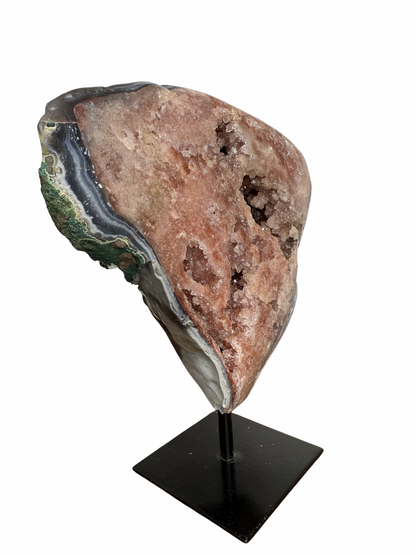 Roze Amethist (Chalcedoon) op standaard