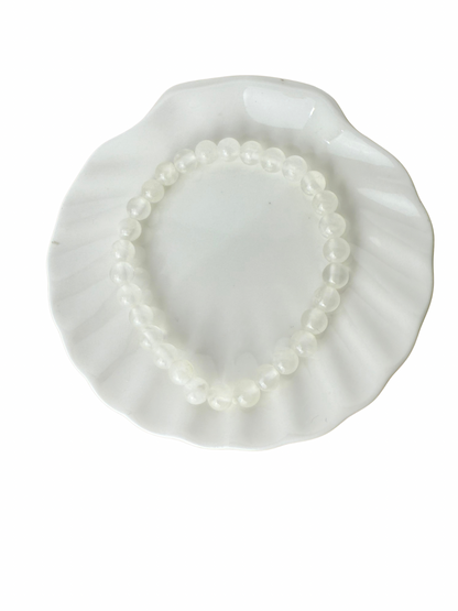 Selenite bracelet ball 6 mm