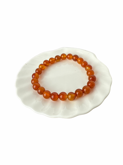 Carneool kogelarmband 8 mm