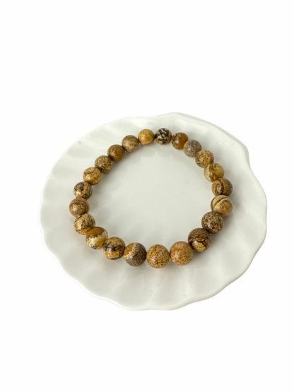 Landschapsjaspis kogelarmband 8 mm