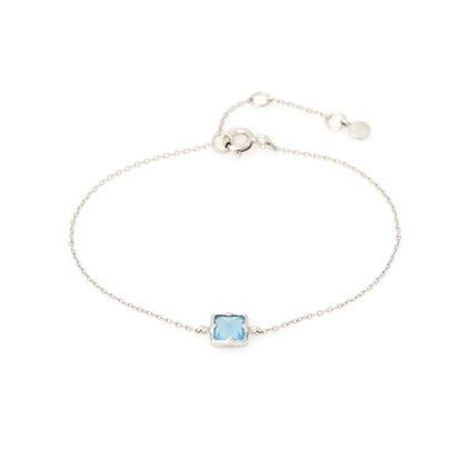Armband met Blauwe Chalcedoon 925 zilver